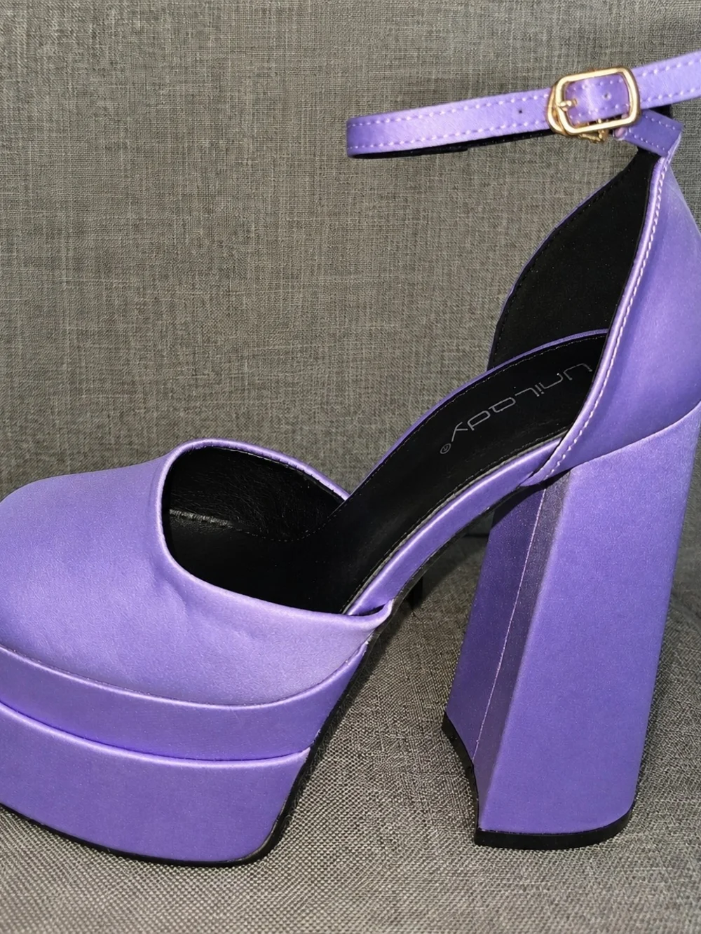 Unilady “Ava” Lilac Platform Mary Jane Chunky Heels – Size 6.5 – New in Box